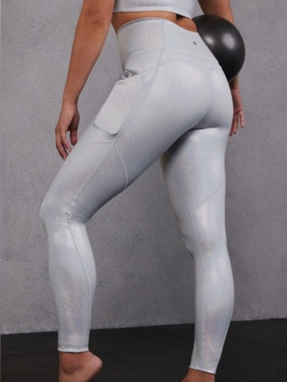 Fabletics Oasis PureLuxe Glitter Hologram High-Waisted Leggings/ XL